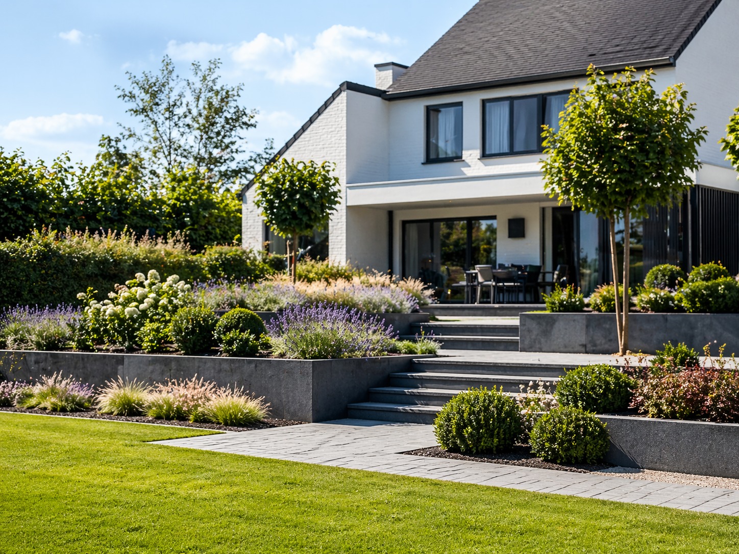 Création de jardin par l'architecte paysager Renoday en Belgique