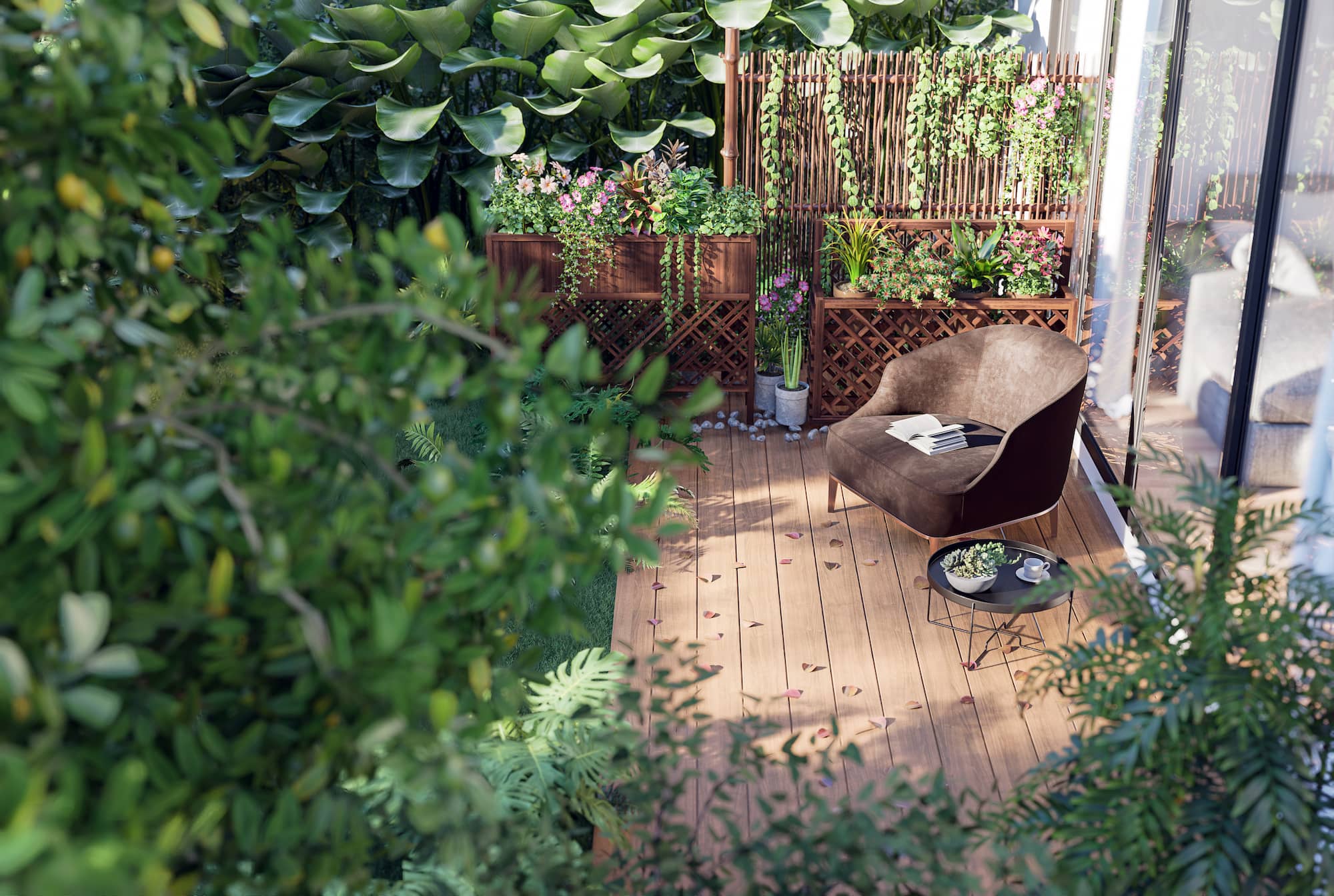 Jardin conçu par un architecte paysagiste Renoday en Belgique